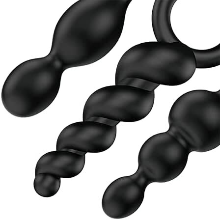 Satisfyer Black Silicone Booty Call Anal Plug Set of 3