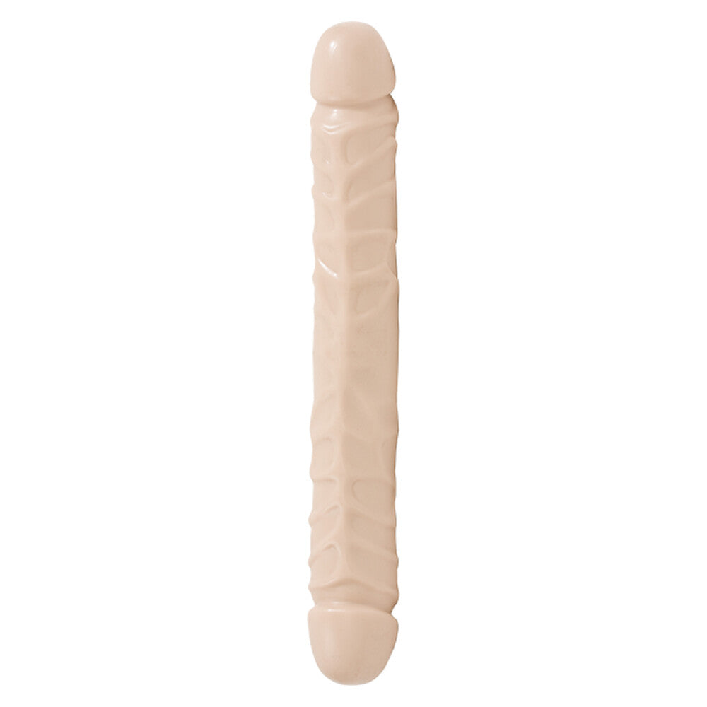 Jr Flesh-Colored Veined Double Header 12 Inch Bender Dong