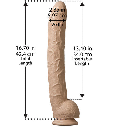 Doc Johnson Flesh Dick Rambone 15 Inch Dildo with Suction Cup