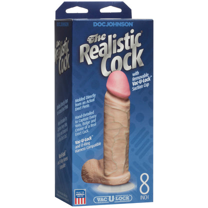 FIRMSKYN Flesh Pink 8 Inch Realistic Dildo with Suction Cup