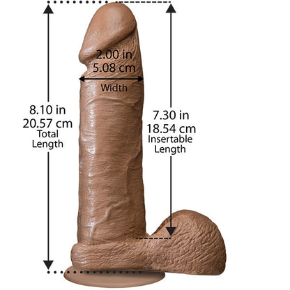 FIRMSKYN Flesh Brown 8 Inch Realistic Dildo with Suction Cup