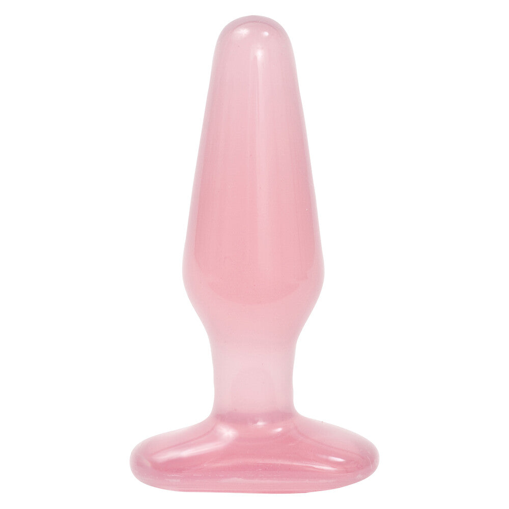 Crystal Jellies Pink Medium Butt Plug with Tapered Tip