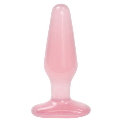 Crystal Jellies Pink Medium Butt Plug with Tapered Tip
