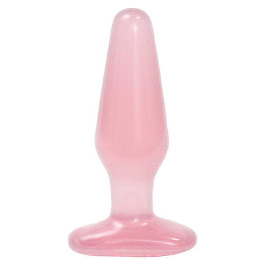 Crystal Jellies Pink Medium Butt Plug with Tapered Tip