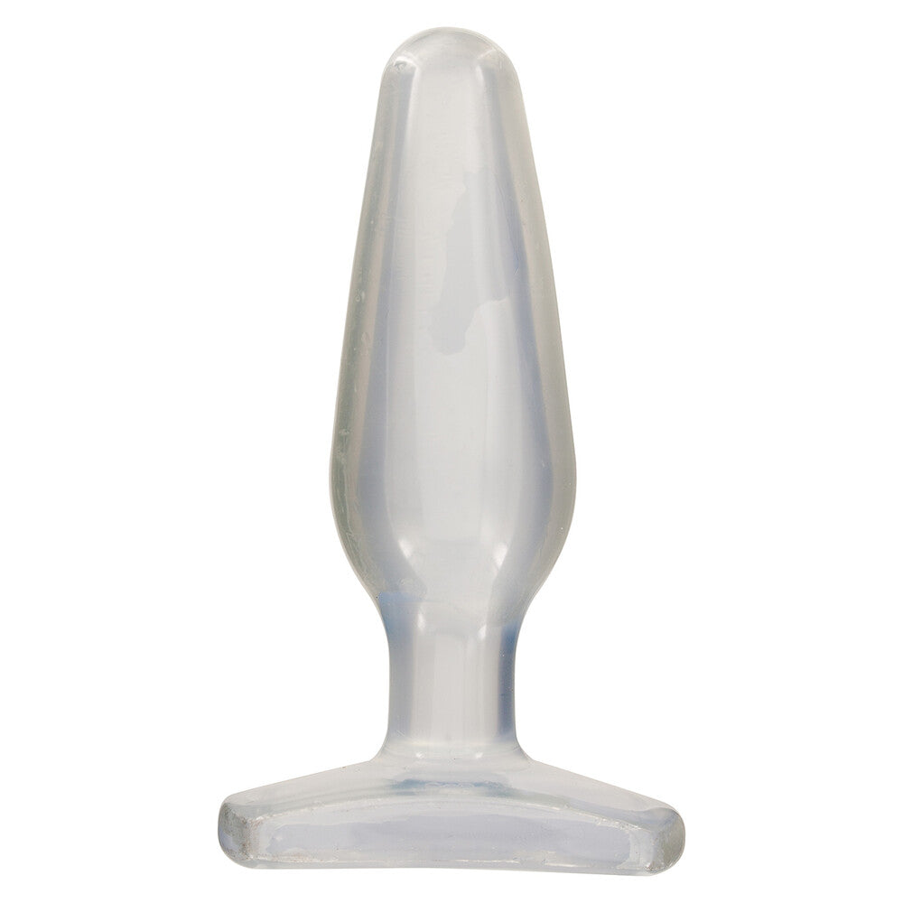 Crystal Jellies Clear Medium Butt Plug with Tapered Tip