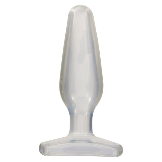 Crystal Jellies Clear Medium Butt Plug with Tapered Tip