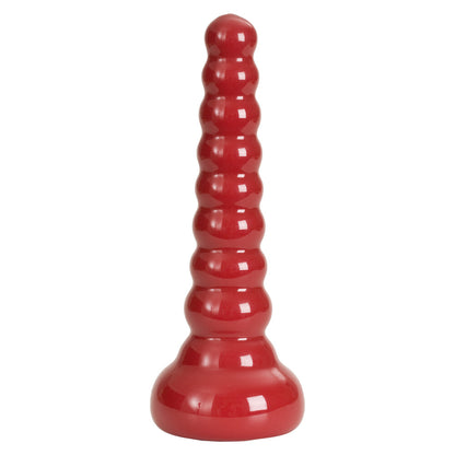 Red Boy Red 8 Inch Graduated Beaded Anal Wand Butt Plug