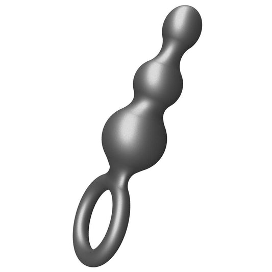 ToyJoy Metallic Silver 3 Balls Silicone Anal Plug