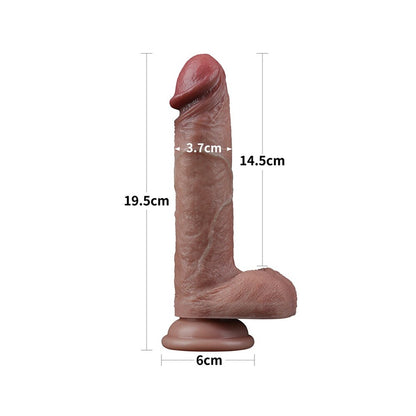 Lovetoy Realistic Skin Tone Dual Layered Silicone Dildo 7.5 Inches
