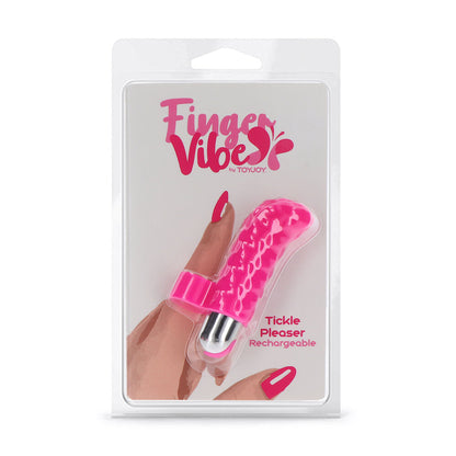 ToyJoy Pink Tickle Pleaser Rechargeable Silicone Finger Vibe