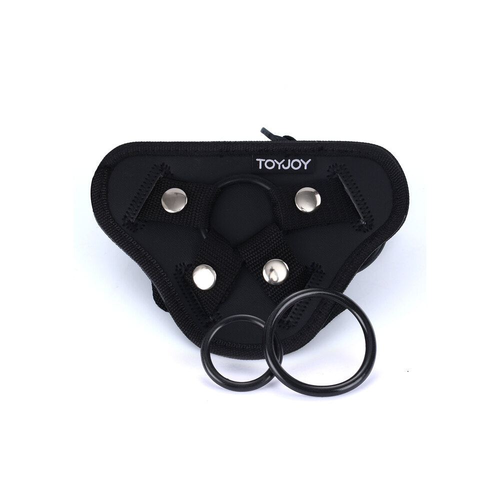 TOYJOY Black Adjustable Strap On Harness with Rings