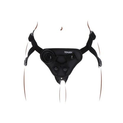 TOYJOY Black Adjustable Strap On Harness with Rings