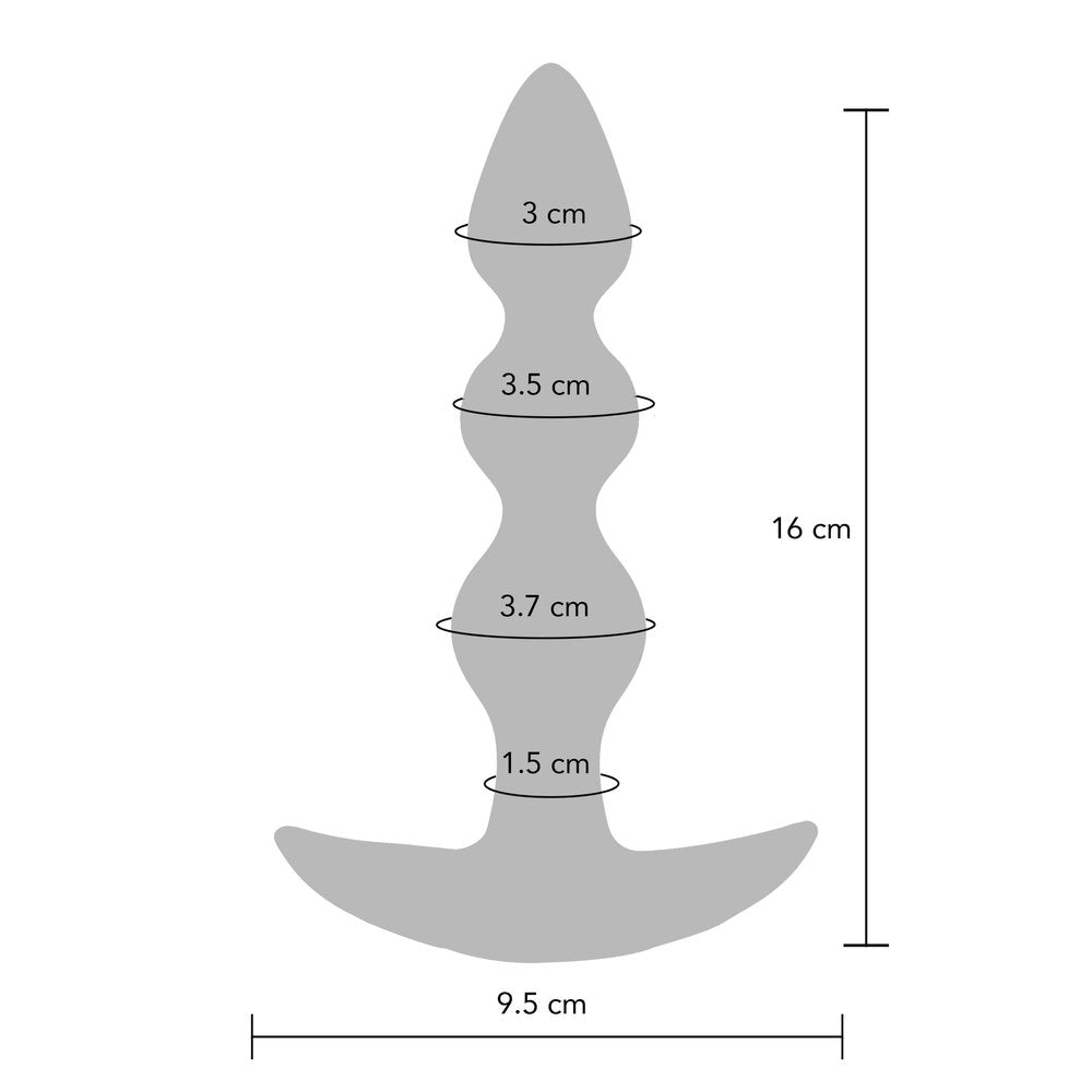 ToyJoy Black Bold Trembling Silicone Butt Plug with Remote Control