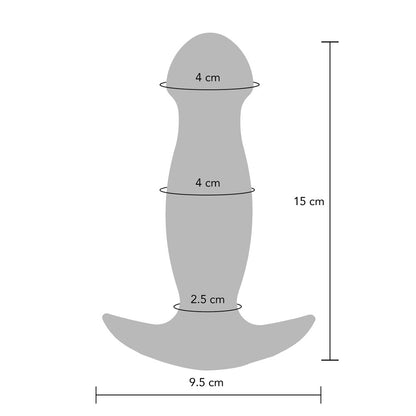 ToyJoy Black Magnetic Pulse Vibrating Buttplug with Remote