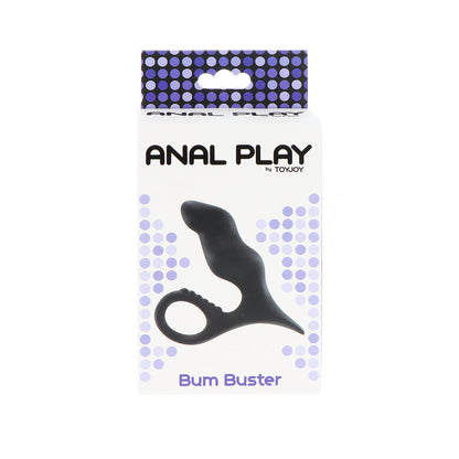 ToyJoy Black Silicone Prostate Massager with Retrieval Loop