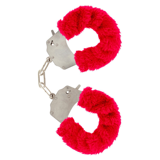 ToyJoy Red Furry Fun Wrist Cuffs Secure Restraint