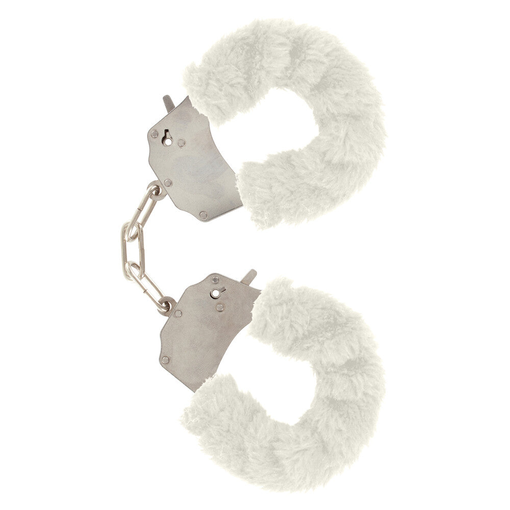 ToyJoy White Plush Furry Fun Wrist Cuffs for Restraint