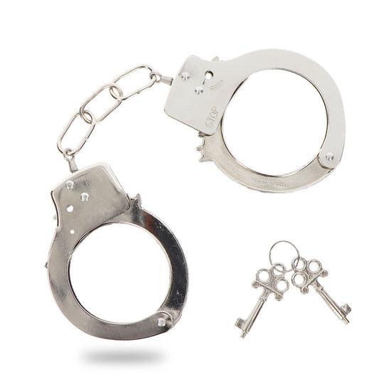 ToyJoy Silver Metal Fun Cuffs for Bondage Play