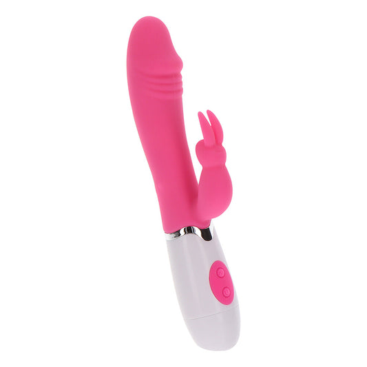ToyJoy Pink Funky Rabbit Vibrator with Body-safe Silicone