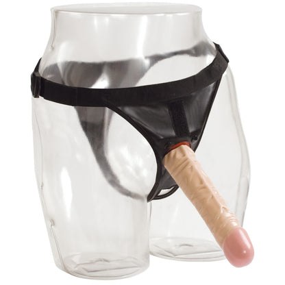 VacULock Black 8 Inch Classic Dong with Adjustable Ultra Harness
