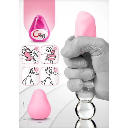 Gvibe Pink G-Egg 3D Textured Male Masturbator TPE