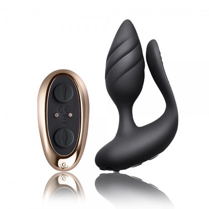 Rocks Off Black Remote Control Couples Vibe Dual Motors