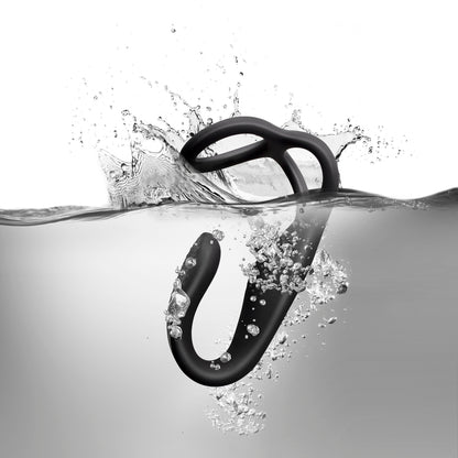 Rocks Off Black TheVibe Male Strap-On with Remote Control