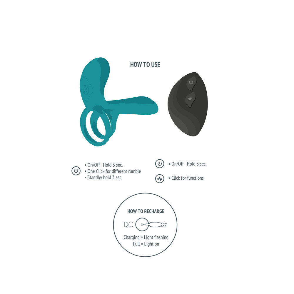 Xocoon Black Couples Vibrator Ring with Enhanced Sensitivity