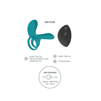 Xocoon Black Couples Vibrator Ring with Enhanced Sensitivity