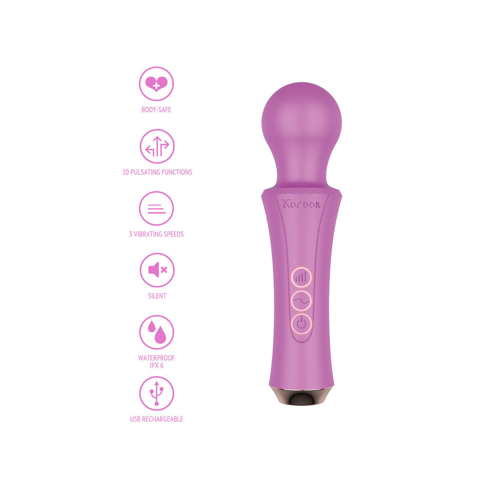 Xocoon Purple Rechargeable Personal Wand with Flexible Head
