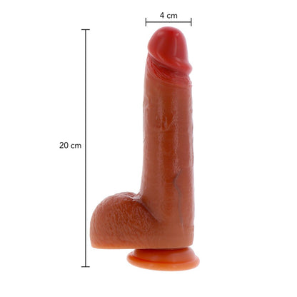 ToyJoy Realistic Flesh Silicone Foreskin Dildo 8 Inch