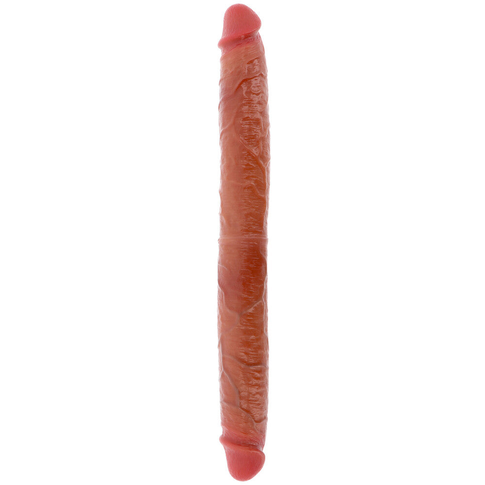 ToyJoy Flesh Brown Silicone Foreskin Double Dong 18 Inches
