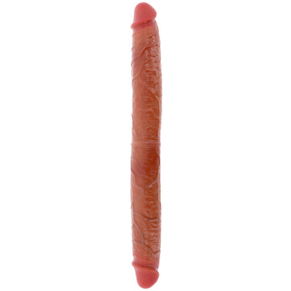 ToyJoy Flesh Brown Silicone Foreskin Double Dong 18 Inches
