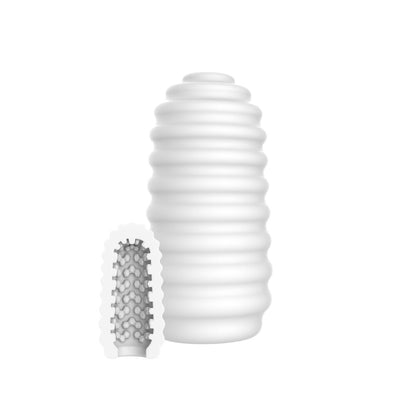 TOYJOY Hero Medium Ribbed Masturbator Skin Safe Rubber