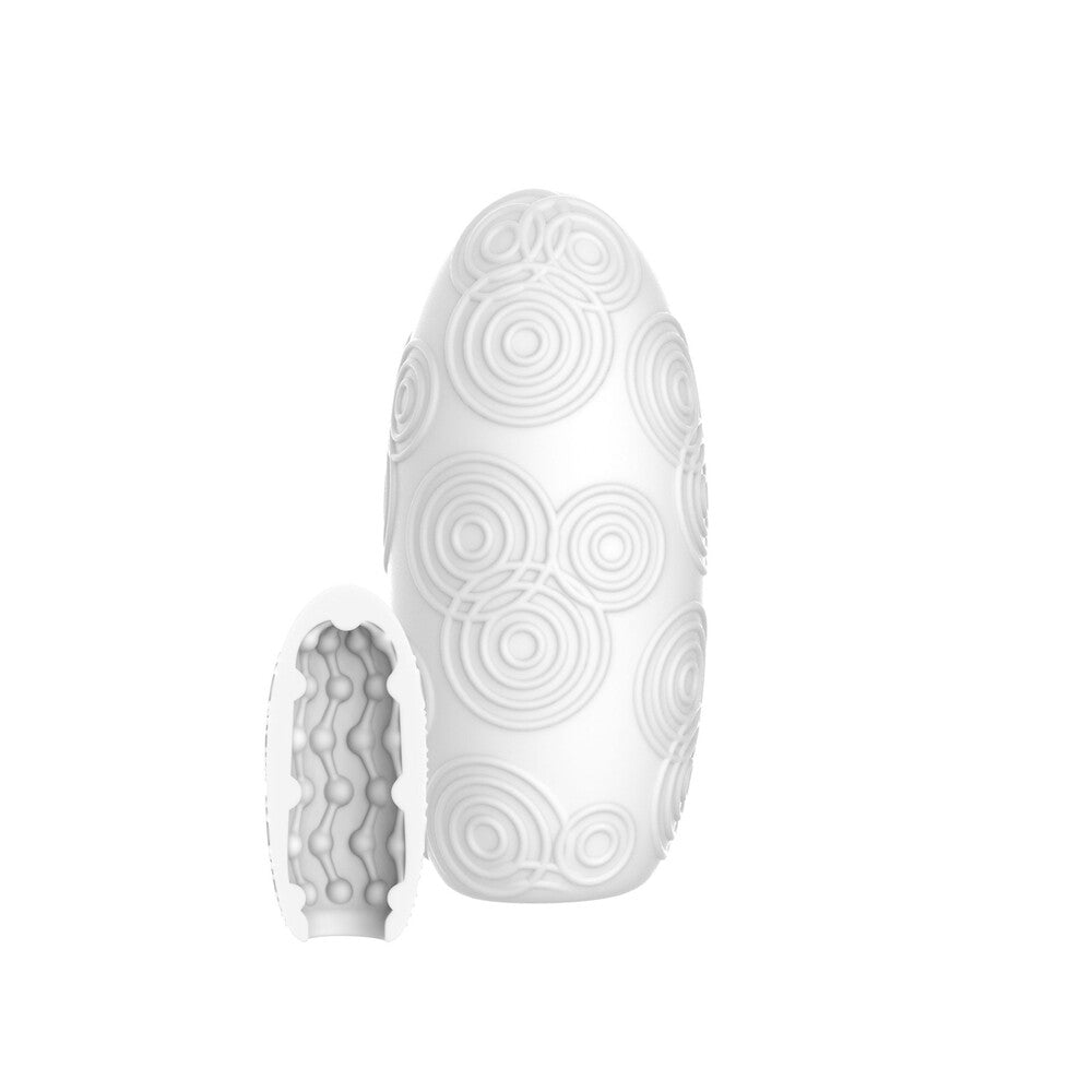 TOYJOY Black Medium Masturbator Rings with Textured Sleeve