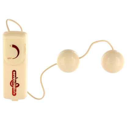 PassionWave White Orgasm Vibrating DuoBalls for Couples