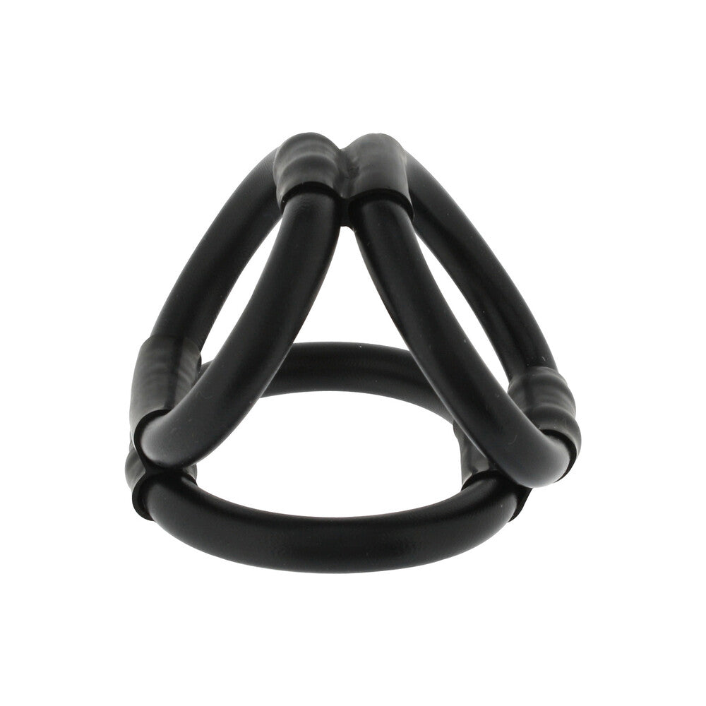 Ultimate Pleasure Black Tri 3 Ring Cock Cage