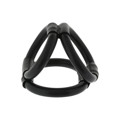 Ultimate Pleasure Black Tri 3 Ring Cock Cage