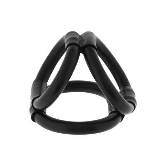 Ultimate Pleasure Black Tri 3 Ring Cock Cage