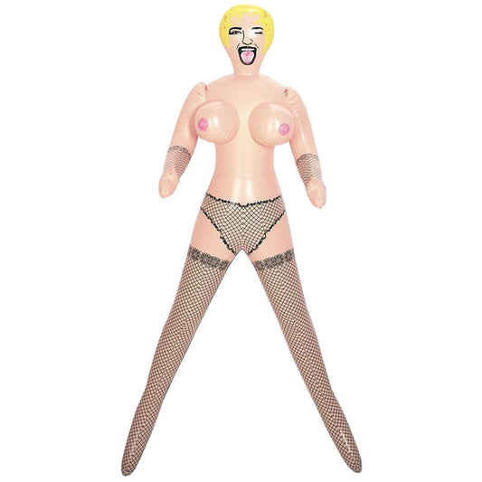 Bonita Inflatable Life-Size Love Doll with Fishnet Stockings