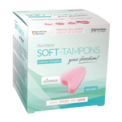 Soft Tampons White Stringless Original Normal 3 Pieces