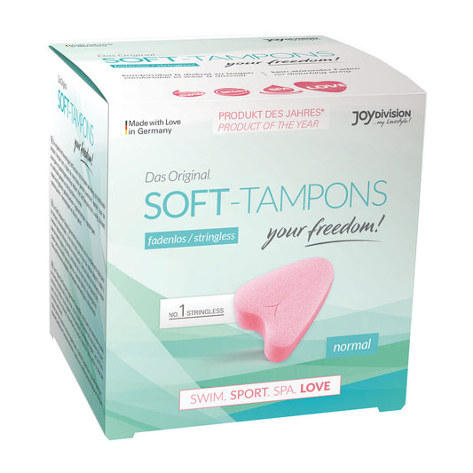 Soft Tampons White Stringless Original Normal 3 Pieces