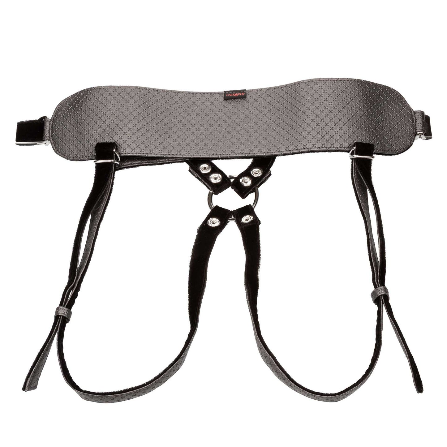 Royal Luxe Black Crotchless Strap-On Harness with Probe