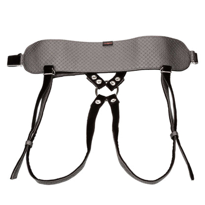 Royal Luxe Black Crotchless Strap-On Harness with Probe