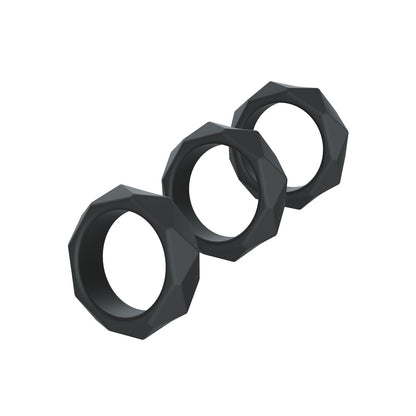 Hidden Desire Black Extreme Heavy C-Ring Set
