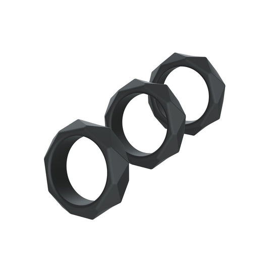 Hidden Desire Black Extreme Heavy C-Ring Set
