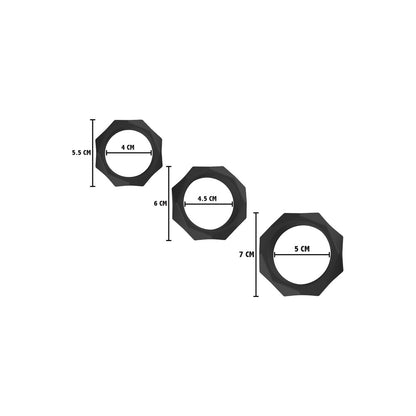 Hidden Desire Black Extreme Heavy C-Ring Set