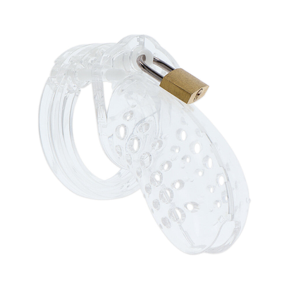 Hidden Desire Clear Extreme Chastity Cock Cage with Lock