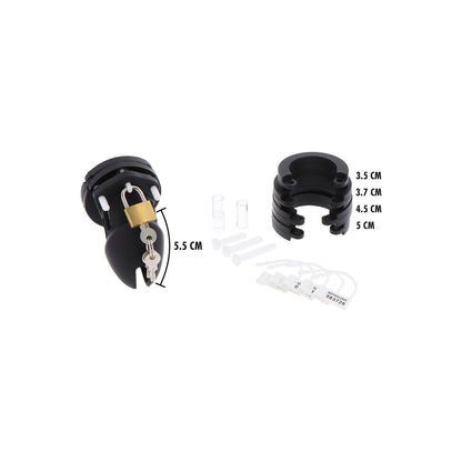 Hidden Desire Black Extreme Chastity Silicone Cock Cage