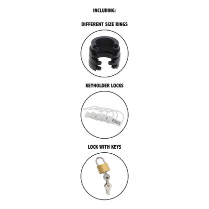 Hidden Desire Black Extreme Chastity Silicone Cock Cage